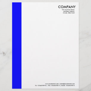 Papier À En-tête Avec Motif Marge de couleur - Bleu