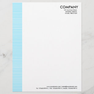 Papier À En-tête Avec Motif Marge linéaire - bleu ciel