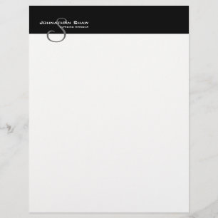 Papier À En-tête Avec Motif Monogramme fait sur commande 5L