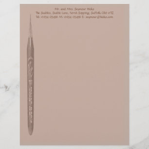 Papier À En-tête Avec Motif Papeterie élégante de graine de stylo de café
