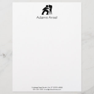Papier À En-tête Avec Motif Photographe