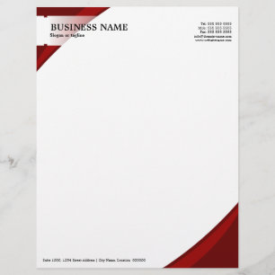 Papier À En-tête Avec Motif Professionnel Rouge