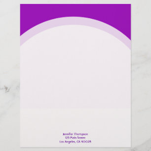 Papier À En-tête Avec Motif Simple violet