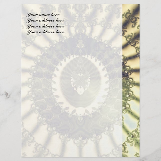Papier À En-tête Avec Motif Soleil d'Orient (Devant)