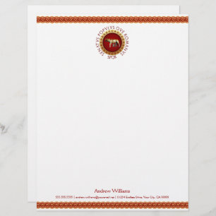 Papier À En-tête Avec Motif Style Empire romain