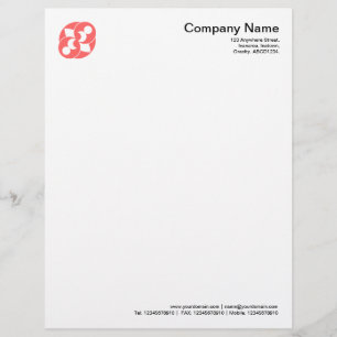 Papier À En-tête Avec Motif Symbole du cercle de culture 03 - rose tropicale