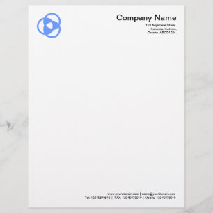 Papier À En-tête Avec Motif Symbole du cercle de culture 05 - Bleu bébé