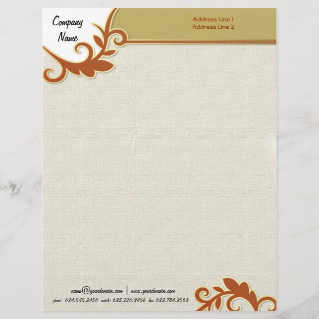 Papier À En-tête Avec Motif Touche de classe (Devant)