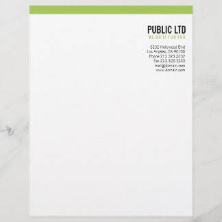 Papier À En-tête Avec Motif Vert professionnel moderne