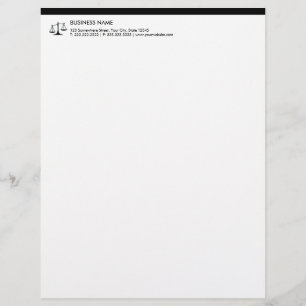 Papier À En-tête Avocat/mandataire noirs professionnels de