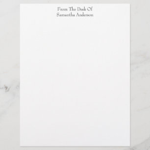 Papier à en-tête blanc personnalisé pour entrepris