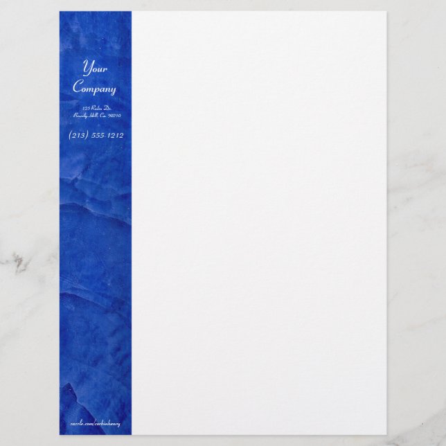 Papier à en-tête bleu toscan (Devant)