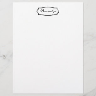 Papier à en-tête chic avec bordure