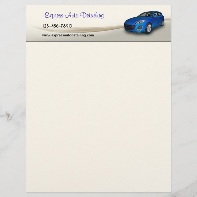 Papier À En-tête Concessionnaire automobile d'occasion (Devant)