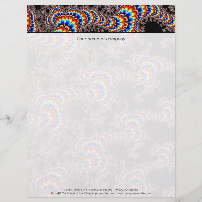 Papier À En-tête Couleur - Art fractal (Devant)