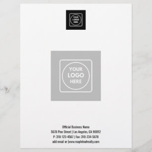 Papier à en-tête de base avec filigrane et logo ce