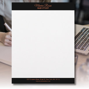 Papier à en-tête de lettre corallienne moderne sim