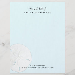 Papier à en-tête de lettre de papier bleu pâle Dol
