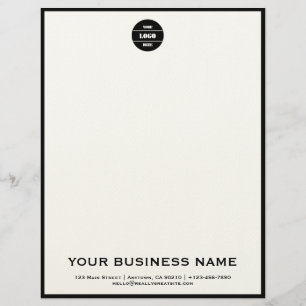 Papier à en-tête de logo d'entreprise moderne pers