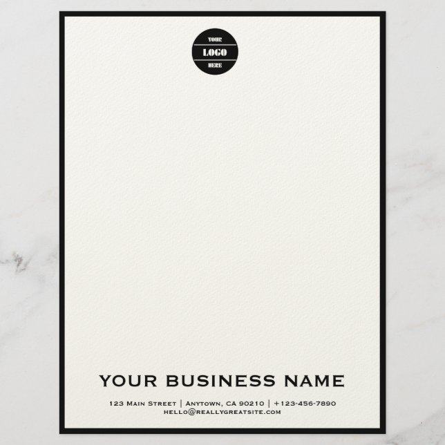 Papier à en-tête de logo d'entreprise moderne pers (Devant)