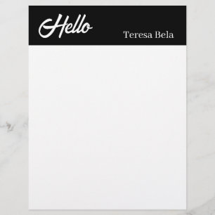 Papier à en-tête de typographie d'entreprise à bor