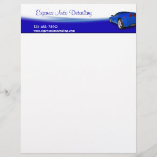 Papier À En-tête Détail du lavage de voiture
