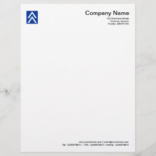Papier À En-tête Double flèche - bleu marine