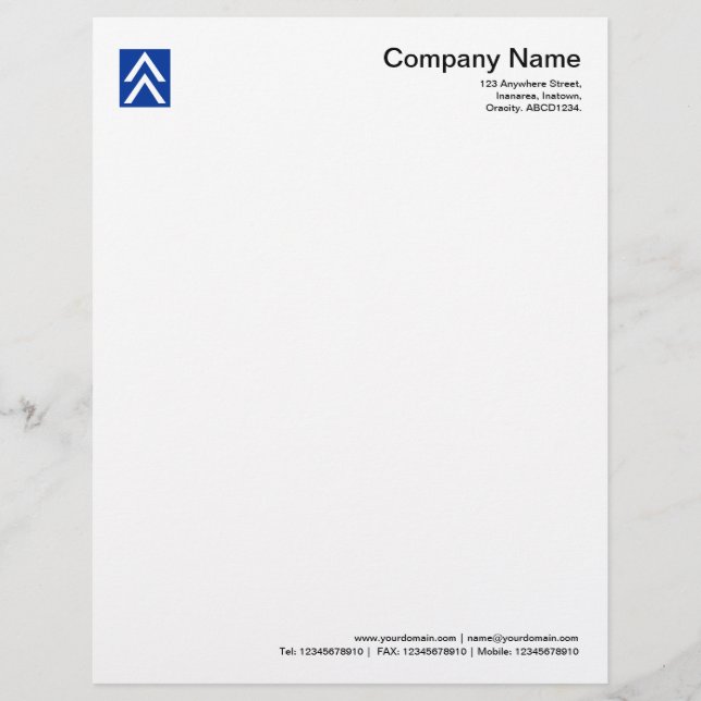 Papier À En-tête Double flèche - bleu marine (Devant)