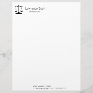 Papier À En-tête Échelles de justice (droit)