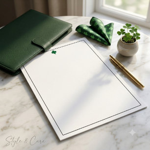 Papier à en-tête élégant à 4 feuilles de trèfle