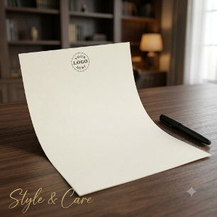 Papier à en-tête élégant avec logo personnalisé po
