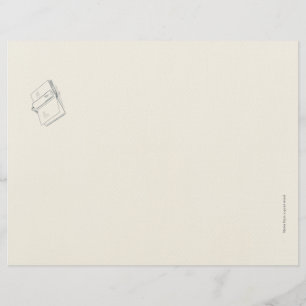 Papier à en-tête en art linéaire minimaliste intro