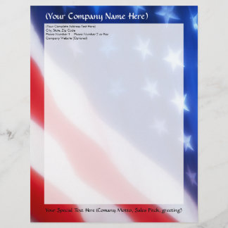 Papier À En-tête En-tête du Patriotic American Flag