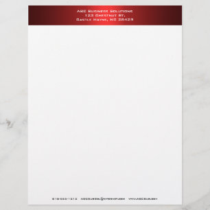 Papier À En-tête En-tête noir et rouge affaires
