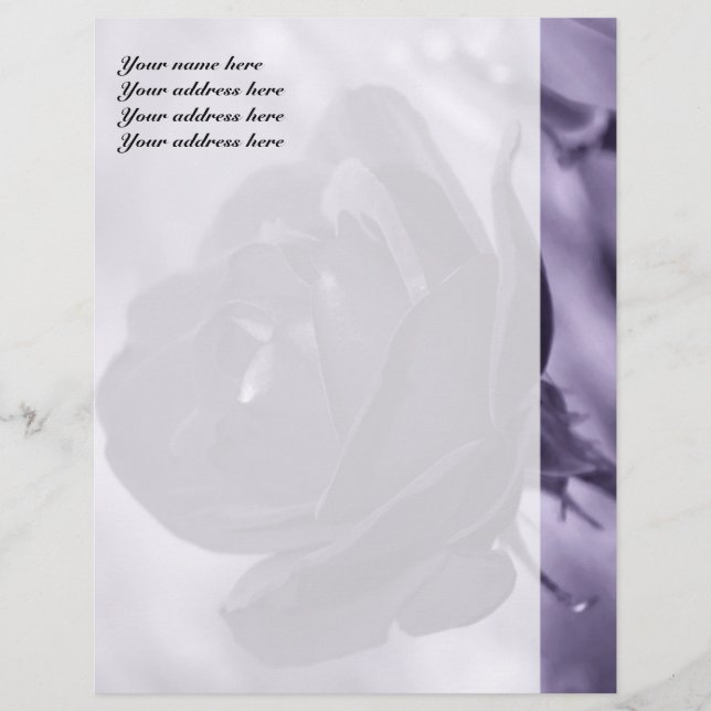 Papier À En-tête En-tête personnalisé Rose violet (Devant)