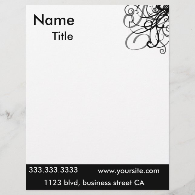 Papier À En-tête en-têtes élégants (Devant)