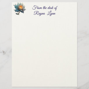 Papier à en-tête floral personnalisé