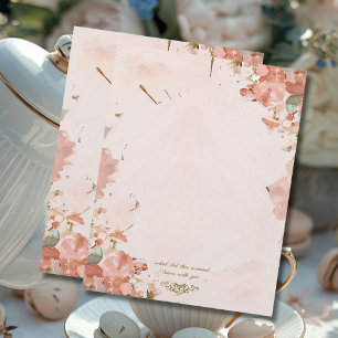 Papier à en-tête floral romantique Souvenir d'été