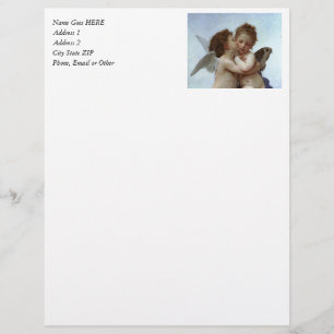 Papier À En-tête L'Amour et Psyche de Bouguereau, enfants (Cupid)