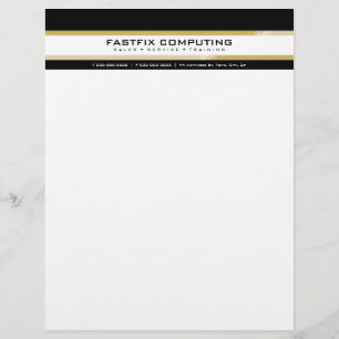 Papier À En-tête LETTRE D'AFFAIRES SIMPLE TÊTE :: high-tech zing 3