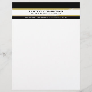 Papier À En-tête LETTRE D'AFFAIRES SIMPLE TÊTE :: high-tech zing 3