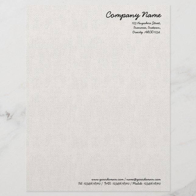 Papier À En-tête Look Canvas (Devant)