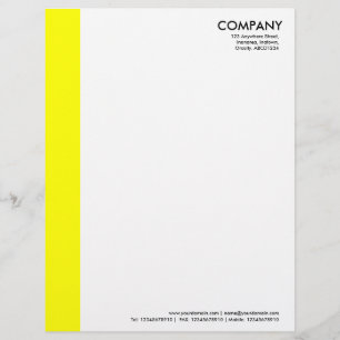 Papier À En-tête Marge de couleur - Jaune