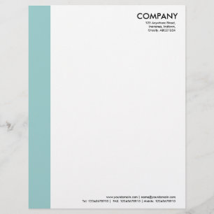 Papier À En-tête Marge de couleur - Vert bleu clair