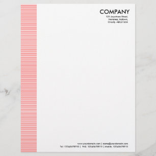 Papier À En-tête Marge linéaire - Rouge