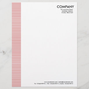 Papier À En-tête Marge linéaire - Rouge rubis