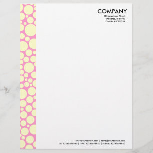 Papier À En-tête Marge ténue - Crème sur rose