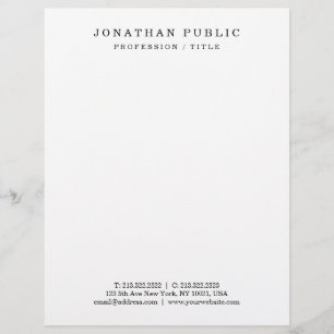 Papier à en-tête Moderne Minimaliste Élégant Modèl