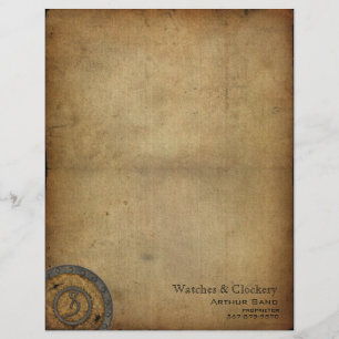 Papier À En-tête Monogramme vintage S de Steampunk