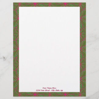 Papier À En-tête Motif de poinsettia de vacances